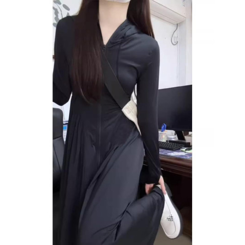 長款防曬衣2025年夏季新款黑色寬鬆戶外防紫外線薄款全身女款外套