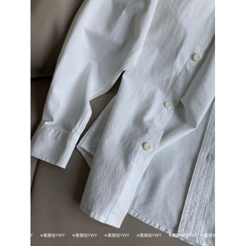 100%純棉正肩白色襯衫內搭曡穿春秋長袖上衣休閒男女情侶款外套