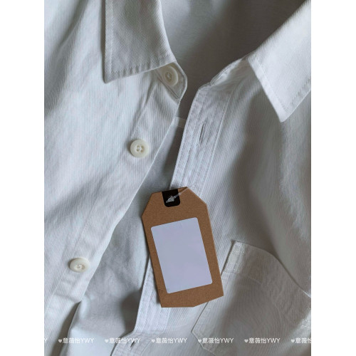 100%純棉正肩白色襯衫內搭曡穿春秋長袖上衣休閒男女情侶款外套