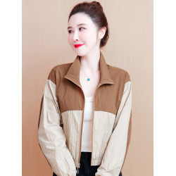 小個子短款立領拼色防曬衣女夏季2025新款時尚撞色輕薄外套防曬服