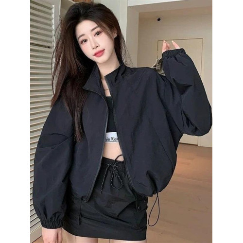 加棉加厚沖鋒衣外套女2025秋冬新款寬鬆短款休閒開衫夾棉夾克上衣