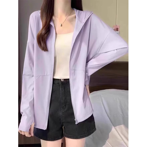 冰絲防曬休閒衣女夏季2025新款透氣寬鬆遮陽服冰感觸面料戶外外套