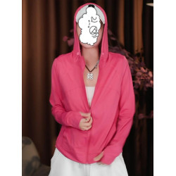 冰絲高彈連帽防曬衣女薄2026夏季新款時尚休閒戶外旅遊速乾短外套