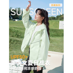 班尼路撞條連帽寬鬆防曬衣女2026夏季輕薄款涼感寬鬆原紗防曬服N