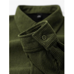 燈芯絨襯衫加厚復古高級感條紋襯衣內搭曡穿打底長袖上衣外套開衫