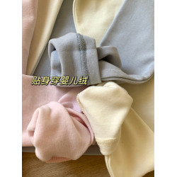 LINAN自製 少女詩集長袖內搭打底T恤女修身顯瘦磨毛百搭上衣