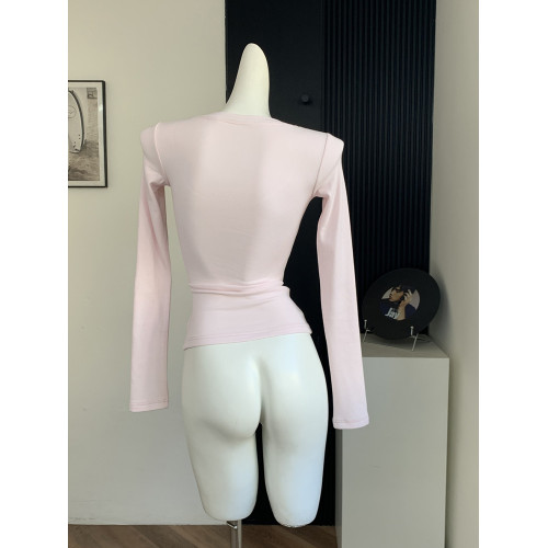 LINAN自製 少女詩集長袖內搭打底T恤女修身顯瘦磨毛百搭上衣