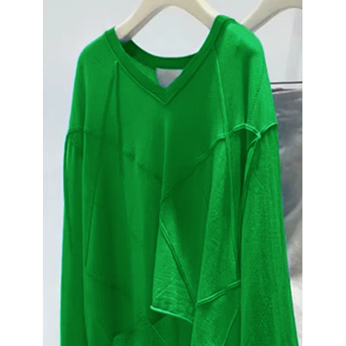 2025年夏新款時尚綠色防曬衣女韓系減齡寬鬆休閒顯瘦百搭長袖上衣