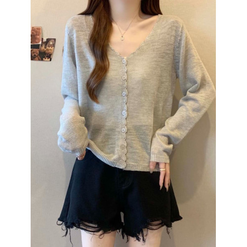 薄款冰絲紅色針織開衫防曬外套女2025夏季大碼胖mm吊帶裙外搭上衣