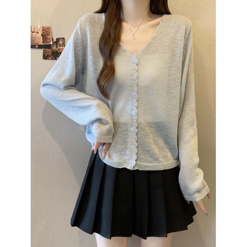 薄款冰絲紅色針織開衫防曬外套女2025夏季大碼胖mm吊帶裙外搭上衣