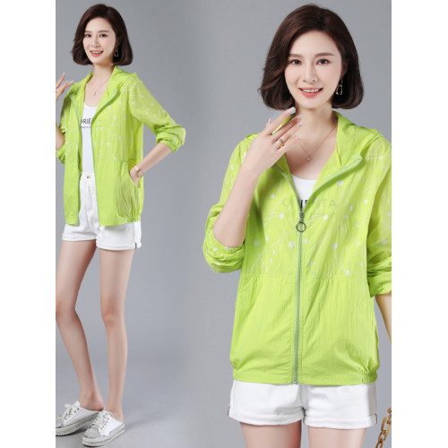 防曬衣女夏季新款長袖連帽時尚薄款寬鬆透氣大碼媽媽休閒百搭外套