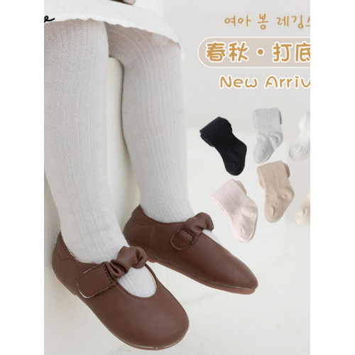 2025春夏寶寶連純色A類棉女孩打底襪嬰兒少兒透氣褲襪時尚百搭