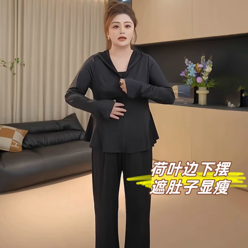 涼感冰絲時尚防曬服女夏輕薄大碼戶外防紫外線空調服遮肚顯瘦外套