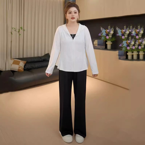 涼感冰絲時尚防曬服女夏輕薄大碼戶外防紫外線空調服遮肚顯瘦外套