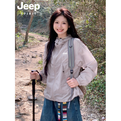 JEEP戶外山系防曬衣女款夏季2025新款防紫外線寬鬆輕薄防曬衫外套
