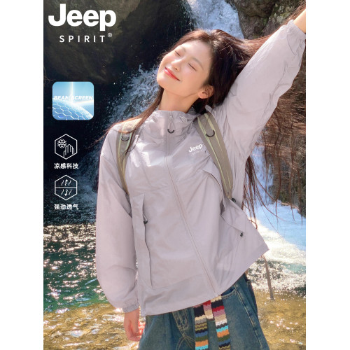 JEEP戶外山系防曬衣女款夏季2025新款防紫外線寬鬆輕薄防曬衫外套