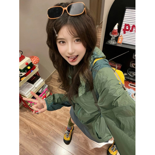 KSKM綠色防曬服外套女2025春夏季新款戶外高級感輕薄透氣防曬衣男