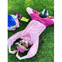 夏季多巴胺女裝套裝戶外輕薄防曬衣速乾長袖騎行服登山沖鋒衣外套