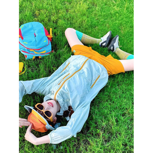 夏季多巴胺女裝套裝戶外輕薄防曬衣速乾長袖騎行服登山沖鋒衣外套