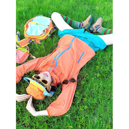 夏季多巴胺女裝套裝戶外輕薄防曬衣速乾長袖騎行服登山沖鋒衣外套