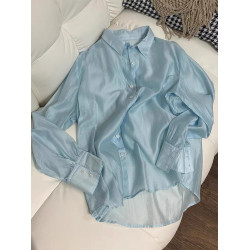 專櫃撤廻！一線大牌防曬襯衫女夏季新款單排釦透氣開衫襯衣薄外套