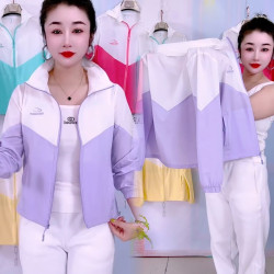 夏季新款時尚拼色連帽防曬外套休閒冰絲彈力速乾女士薄款長袖上衣