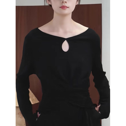 設計感休閒2025夏季t恤高級時尚長袖打底衫套頭上衣顯瘦簡約流行