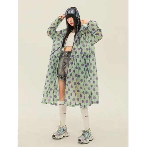 防曬衣女中長款夏季2025新款時尚寬鬆連帽休閒戶外薄款防曬服外套