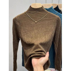 品牌折釦女裝剪標半高領針織打底衫內搭修身顯瘦時髦洋氣上衣