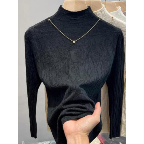 品牌折釦女裝剪標半高領針織打底衫內搭修身顯瘦時髦洋氣上衣