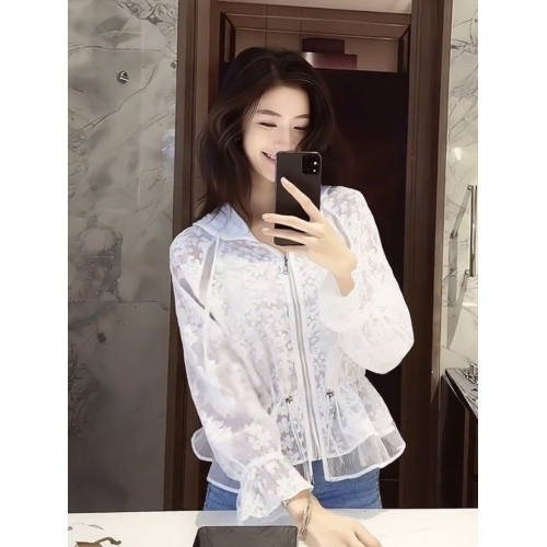 高級感提花拉鍊開衫連帽時尚長袖防曬罩衫通勤小衆上衣2026年早春