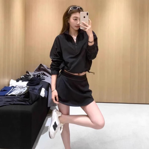 AL0帶標速乾防曬衣防風外套立領寬鬆短款防曬服透氣薄戶外長袖