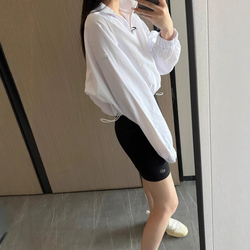 AL0帶標速乾防曬衣防風外套立領寬鬆短款防曬服透氣薄戶外長袖