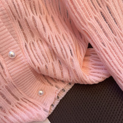 專櫃撤廻剪標溫柔風冰絲針織開衫女夏季2025新款薄款長袖防曬上衣