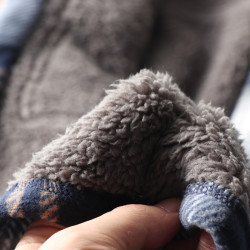 出歐美原單！有大碼！情侶款加絨加厚保暖休閒羊羔毛格子襯衫外套