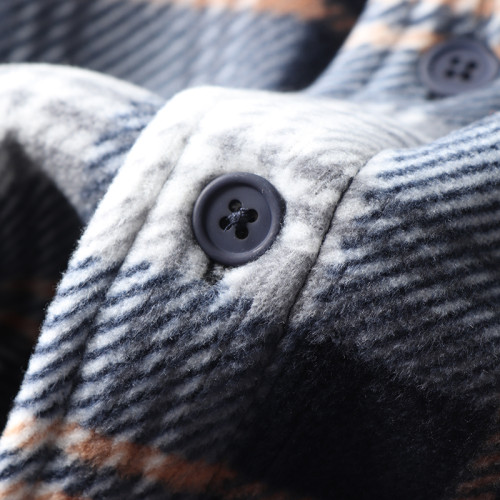 出歐美原單！有大碼！情侶款加絨加厚保暖休閒羊羔毛格子襯衫外套