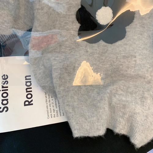 專櫃撤廻！小香風花朵短袖針織女夏季2025新款設計感小衆洋氣上衣