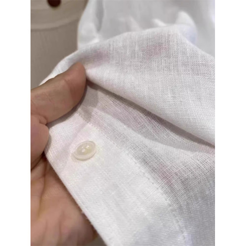 廣州十三行爆款~亞麻純色長袖襯衫女春秋季休閒襯衣chic港風上衣