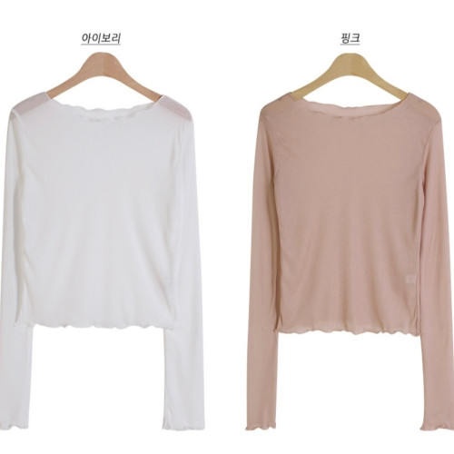 韓版chic套頭罩衫薄款長袖防曬打底上衣夏季新款