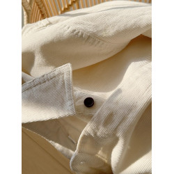 2025燈芯絨襯衫外套女秋冬新款美式復古高級感溫柔風襯衣長袖上衣