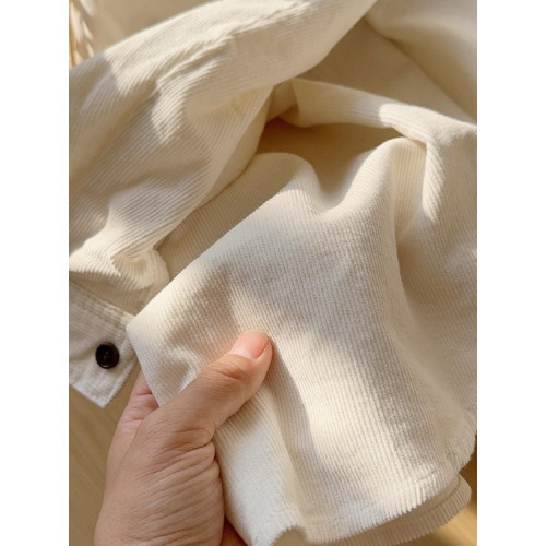 2025燈芯絨襯衫外套女秋冬新款美式復古高級感溫柔風襯衣長袖上衣