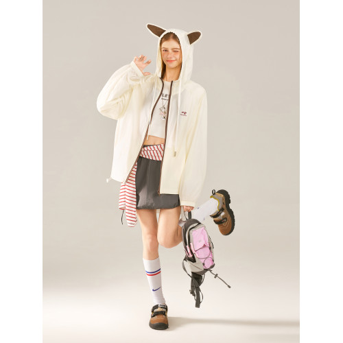 BEETLE TOWN美式兔耳朵連帽防曬外套UPF50+女2026夏季防曬衣外套