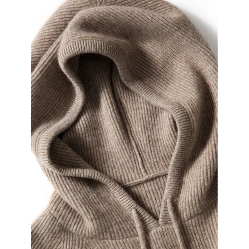 重磅奢華~歐貨帶帽毛衫女連帽衛衣春秋冬加厚毛衣打底衫寬鬆上衣