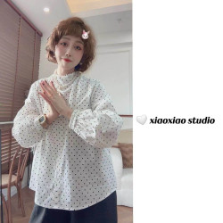 【簡約花邊襯衣】襯衫女冬內搭2026新款百搭顯瘦韓版上衣XA0042