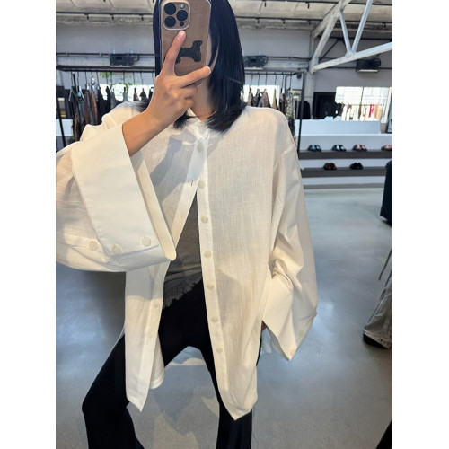 法式氣質白色長袖襯衫女夏寬鬆慵懶風設計感小衆防曬襯衣休閒上衣