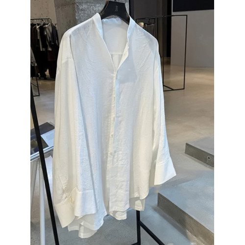 法式氣質白色長袖襯衫女夏寬鬆慵懶風設計感小衆防曬襯衣休閒上衣