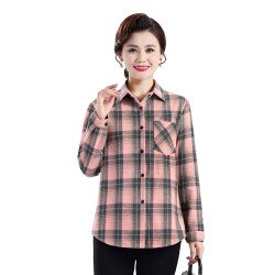 秋冬新款加厚磨毛呢襯衫女休閒寬鬆棉質加厚格子長袖棉襯衣外套