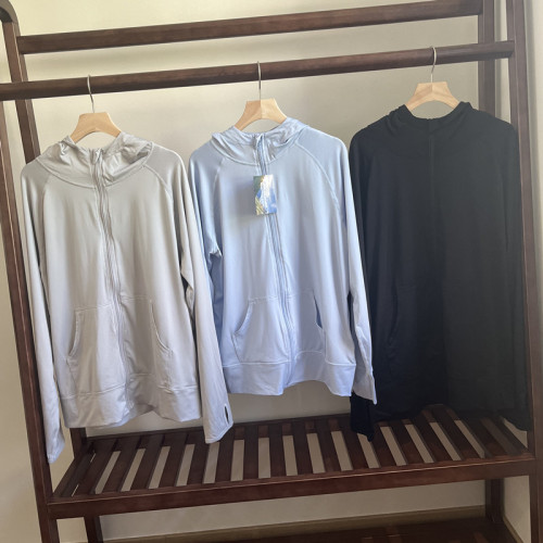 1619 夏季新款日單薄款防曬衣女連帽開衫外套寬鬆休閒運動上衣