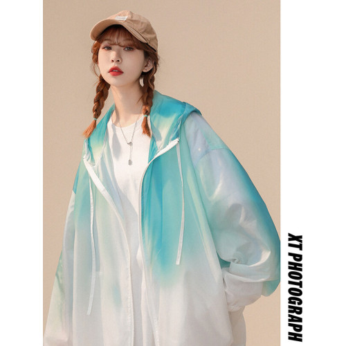 品牌旗下minette夏季冰絲防曬衣女薄款透氣連帽外套寬鬆時尚潮牌