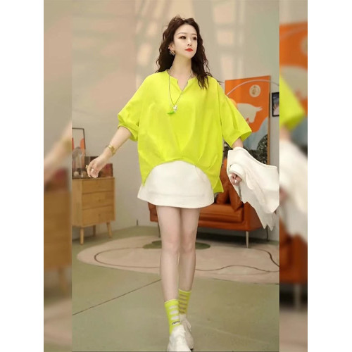 時尚氣質V領五分短袖防曬衣女2026夏季新款襯衣寬鬆休閒罩衫上衣